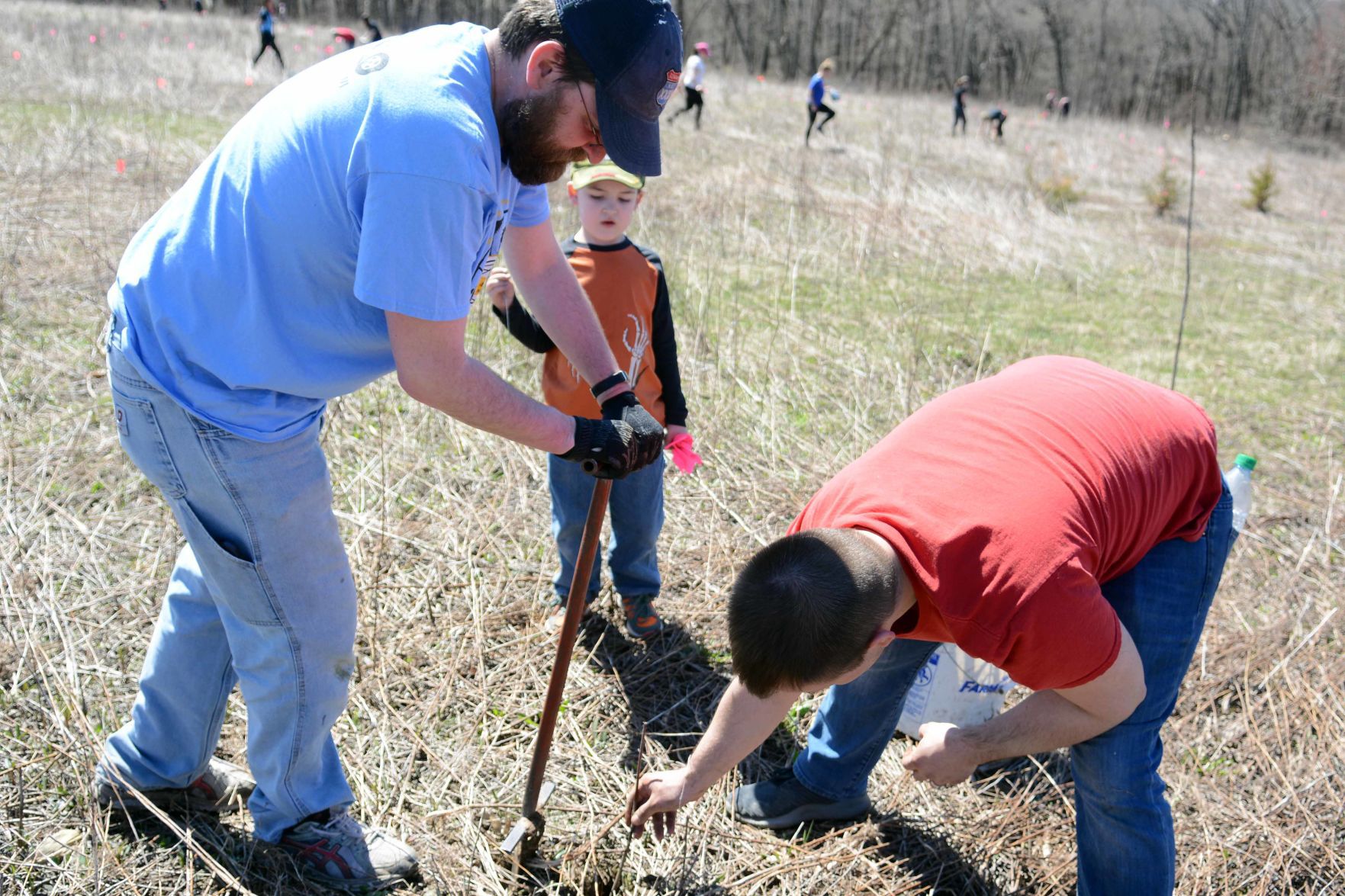 Earth Day tree planting in Baraboo Hills, April 20